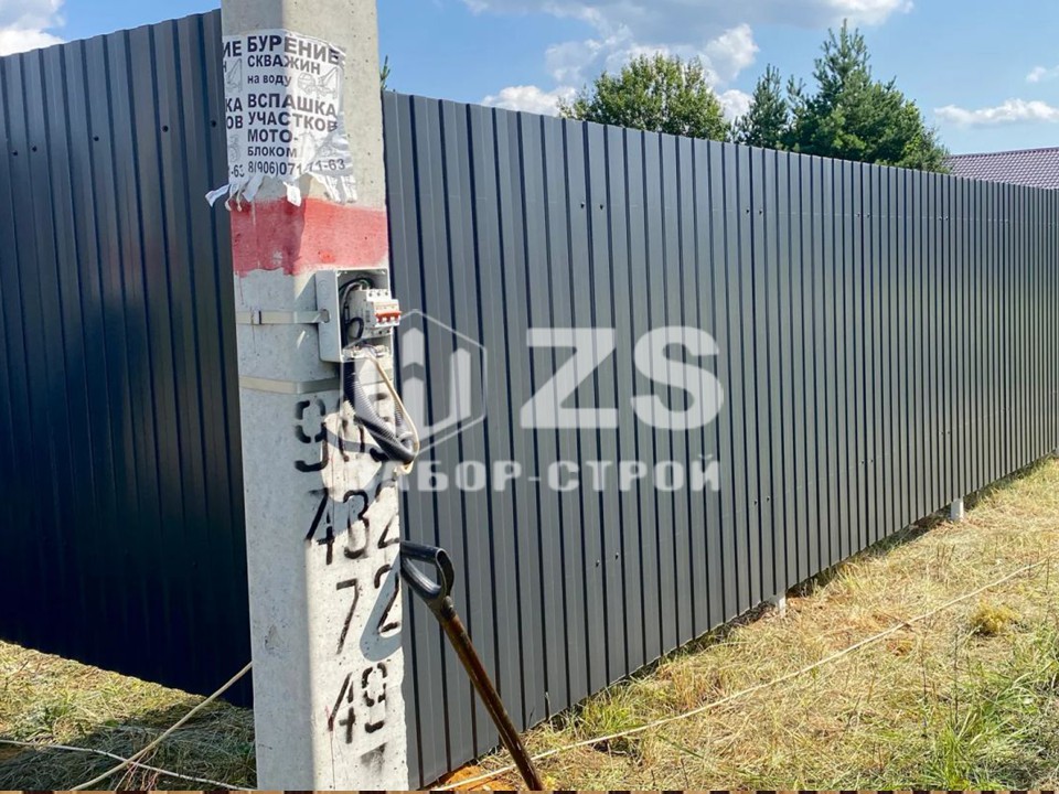 забор из профнастила с утрамбованным щебнем 100 метров забор из профнастила с утрамбованным щебнем 100 метров